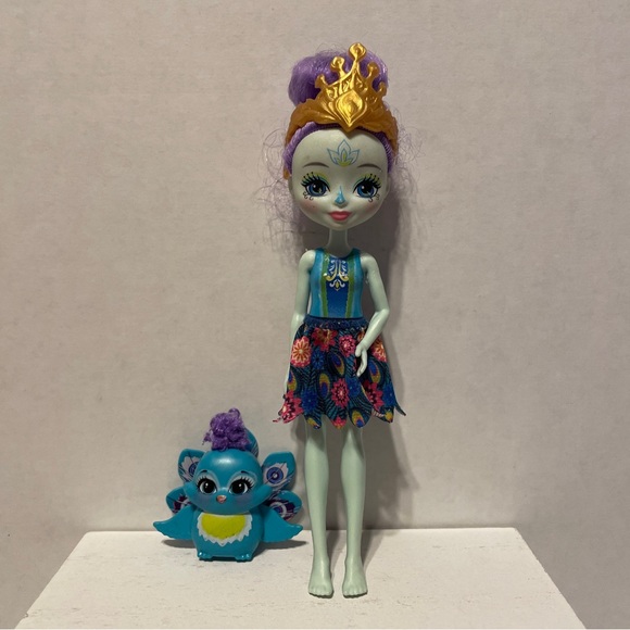 Enchantimals Doll 7" ~❤️~ Patter Peacock and Pet Flap 01 - Picture 1 of 7